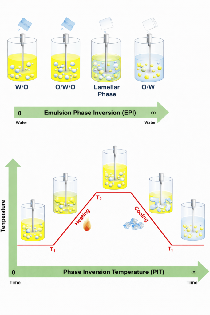 Emulsion phase inversion